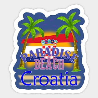 Paradise Beach Croatia Vacation Holidays Sticker